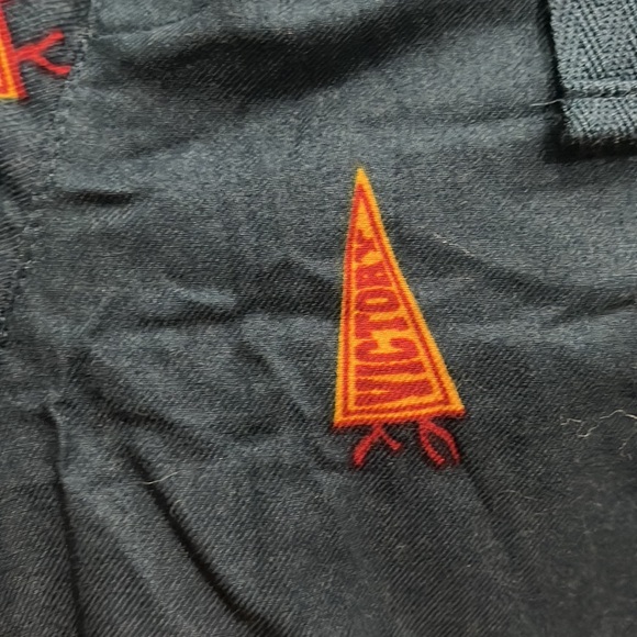 NWT Men's Dark Blue Pennant Flag Flannel Pajama Pants -Goodfellow & Co - Picture 4 of 7